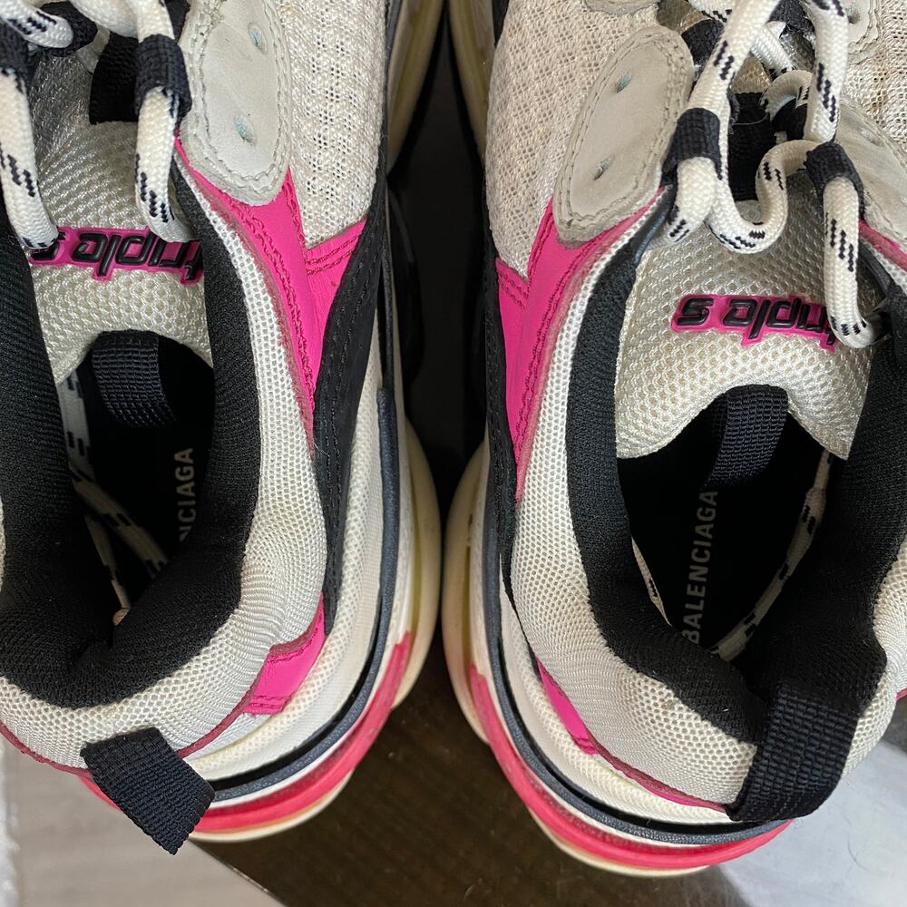 Balenciaga Triple S Bicolor Purple Trainers Chunky Sneakers Women's 41 US 11 - Picture 8 of 12